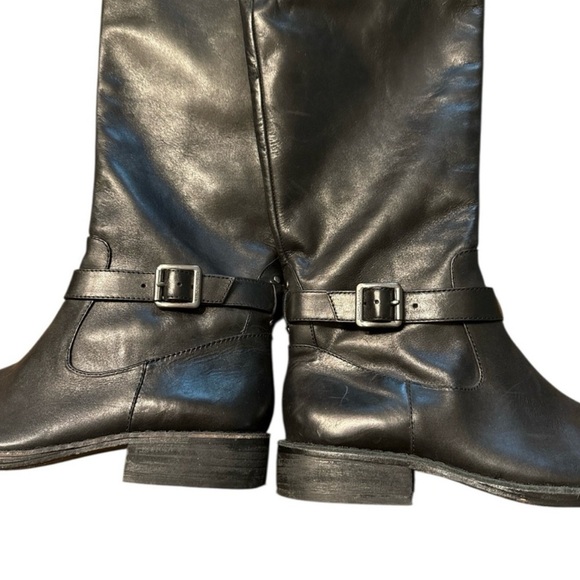 Vince Camuto Black Leather Knee-High Boots - Picture 7 of 7